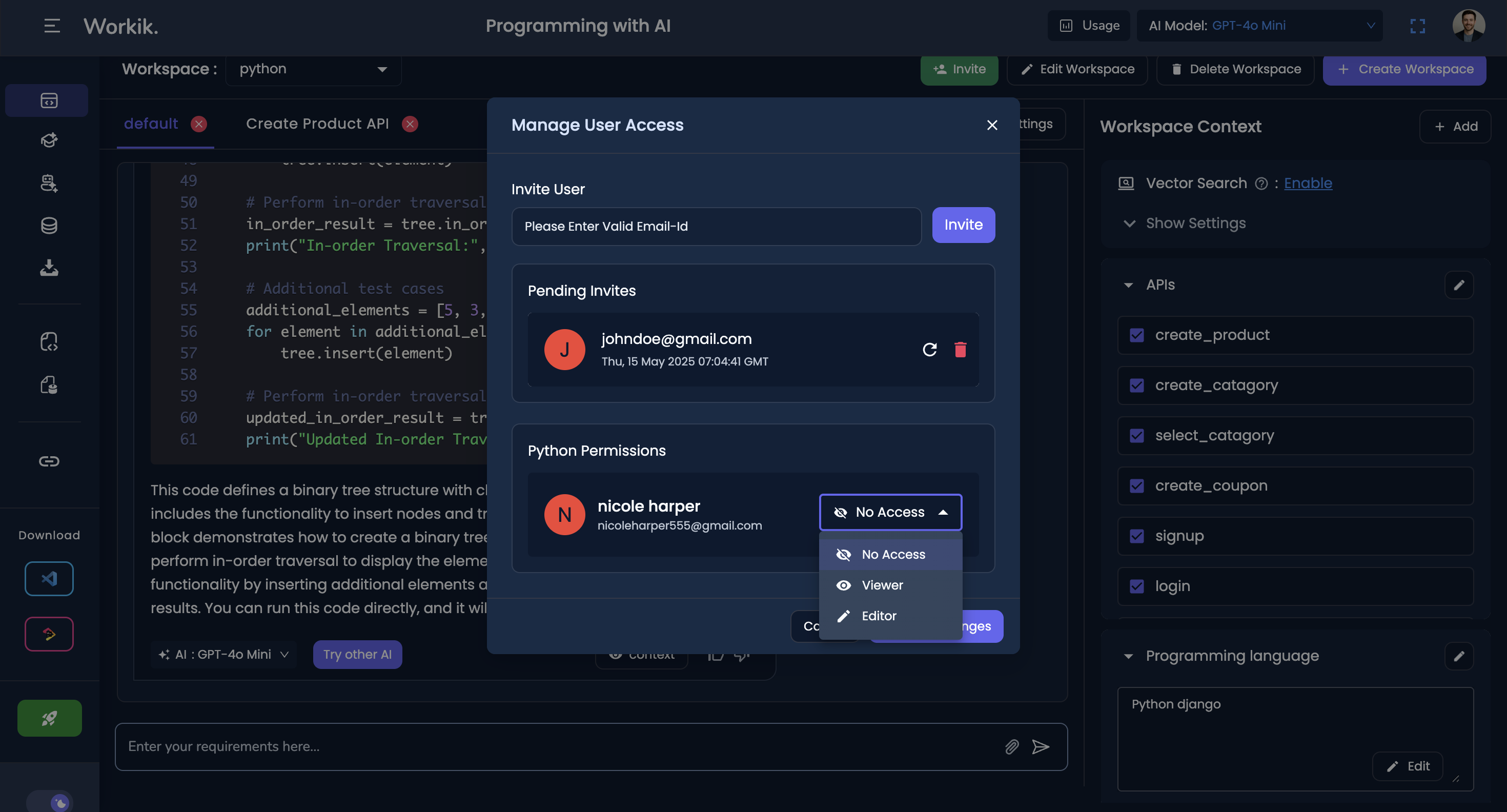 Adding tech context to generate ai code
